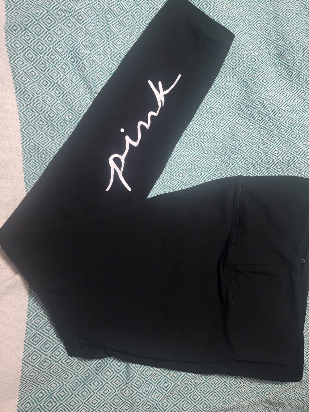PINK Victoria's Secret Black and White Leggings Sz M